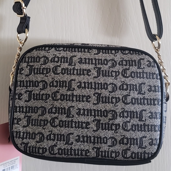 Juicy Couture Eastside Westside Camera Black/Beige Crossbody Bag NWT - Picture 3 of 16